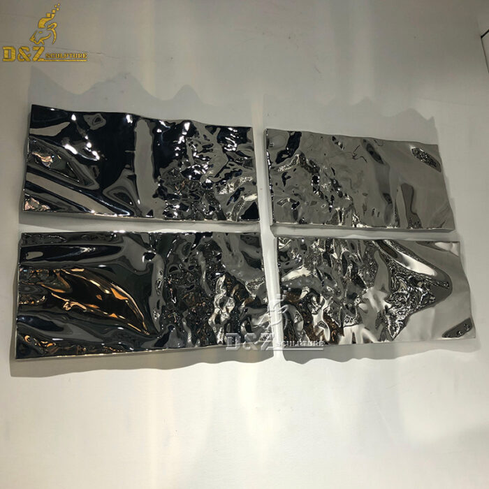 metal wall sculpture art modern sculpture for sale stainless steel mirror finish DZM 818