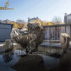 multilayer slice sculpture art modern design rockey sculpture under the water DZM 824 (1)