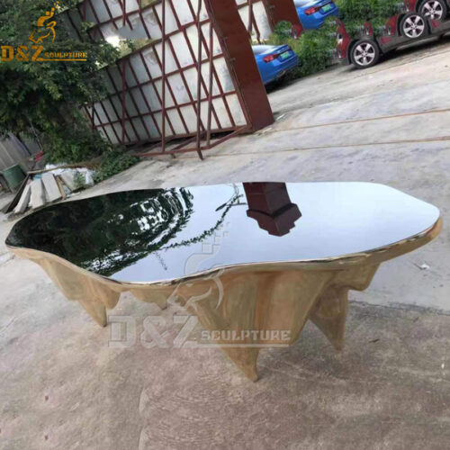 stainless steel coffee table sculpture modern rockery design for sale DZM 809 (2)