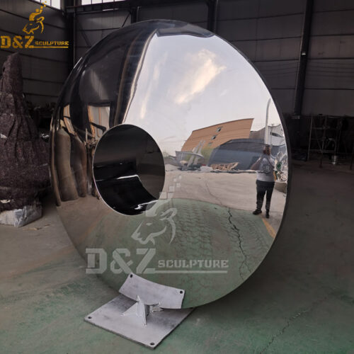 stainless steel modern circle abstract sculpture art garden art design DZM 807 (1)