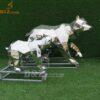 stainless steel art modern bear sculpture geometric sculpture art design DZM 844 - Image 2