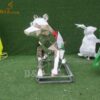 stainless steel art modern bear sculpture geometric sculpture art design DZM 844 - Image 3