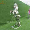 stainless steel jump horse sculpture geometric sculpture for sale DZM 845 - Image 2