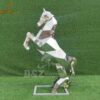 stainless steel jump horse sculpture geometric sculpture for sale DZM 845