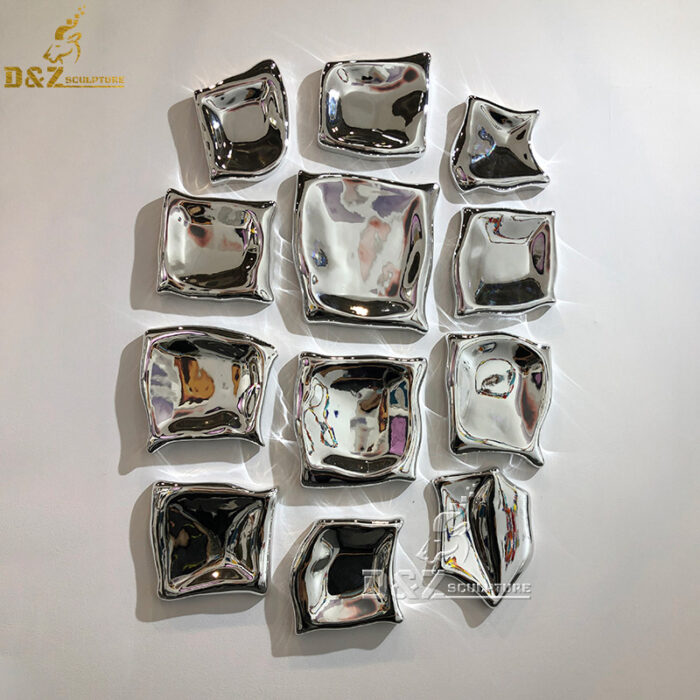 stainless steel wall art sculpture rocky Geometric irregularity mirror finishing DZM 832