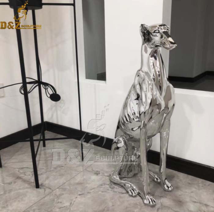 stainless steel art modern dog sculpture for art decoration art design DZM 881 - Image 5