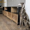 stainless steel art modern dog sculpture for art decoration art design DZM 881