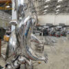 stainless steel high polished mirror finsihing fish sculpture modern design for garden decor DZM 849 - Image 3