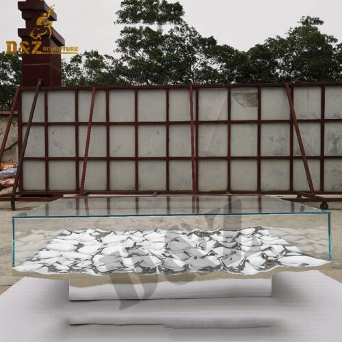 stainless steel sculpture art modern sculpture for sale custom made table for home DZM 859