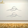 stainless steel wire sculpture wall art modern sunshine 3D shape for home decoration DZM 867