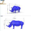 DIY geometric paper animal sculpture blue bull sculpture for sale DZM 951 - Image 3