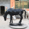 life size modern stainless steel geometric horse sculpture for garden decoration DZM 922 (1)