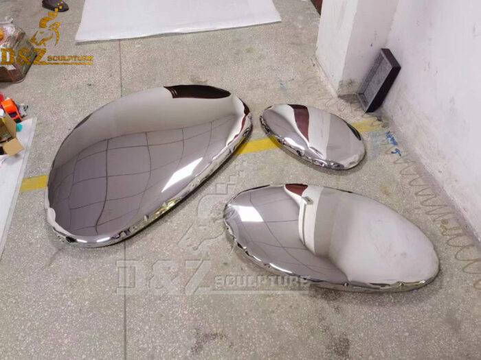 stainless steel abstract rock sculpture different size for wall decoration DZM 934 (1)
