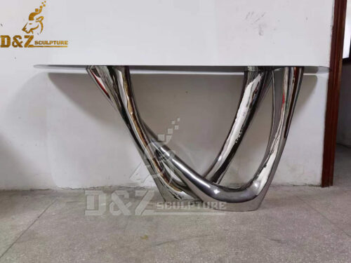 stainless steel art coffee table sculpture side desk sculpture mirror finishing for home DZM 913