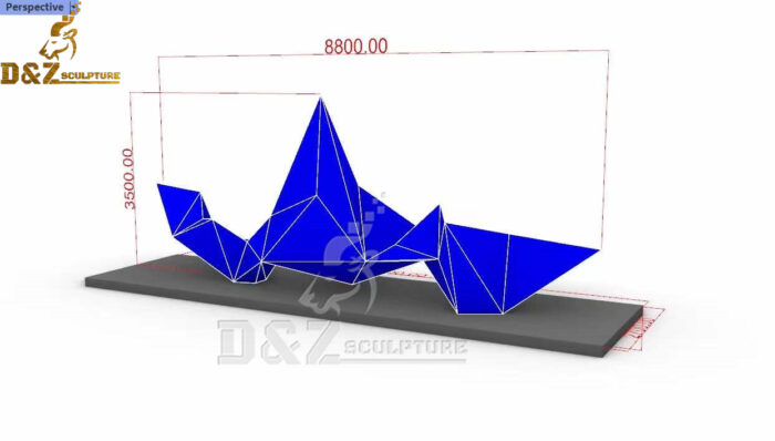 stainless steel art modern sculpture drawing for your reference DZM 921 - Image 4