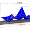 stainless steel art modern sculpture drawing for your reference DZM 921 - Image 3