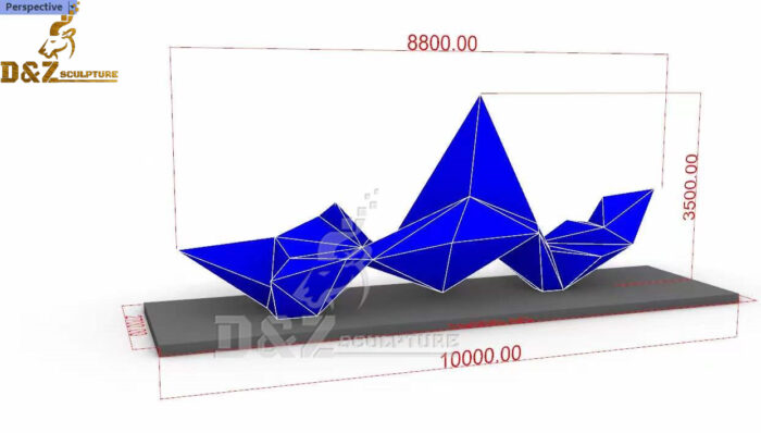 stainless steel art modern sculpture drawing for your reference DZM 921 - Image 3
