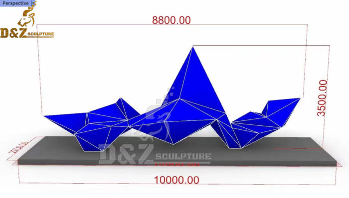 stainless steel art modern sculpture drawing for your reference DZM 921