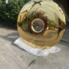 stainless steel donuts design art modern mirror and gold plated wall decoration DZM 896 (1)