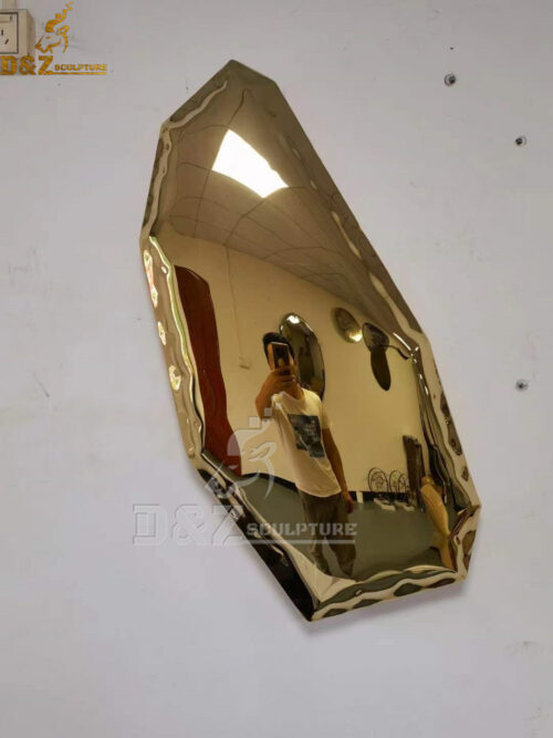 stainless steel sculpture art modern sculpture wall sculpture gold plated sculpture DZM 917