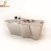 small metal outdoor table stainless steel mirror finishing sculpture for sale DZM 989