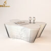 small metal outdoor table stainless steel mirror finishing sculpture for sale DZM 989 - Image 3