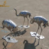 life size animal sculpture stainless steel mirror finish for garden decoration DZM 1077 - Image 3