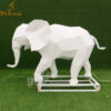 life size geometric white metal abstract elephant sculpture for home decor DZM 1081 - Image 5