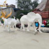 life size geometric white metal abstract elephant sculpture for home decor DZM 1081 - Image 7