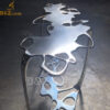 sculptural gear spray shape metal small coffee table for home decor DZM 1100