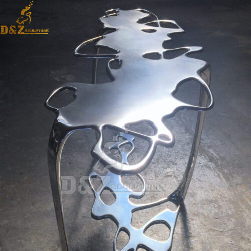 sculptural gear spray shape metal small coffee table for home decor DZM 1100