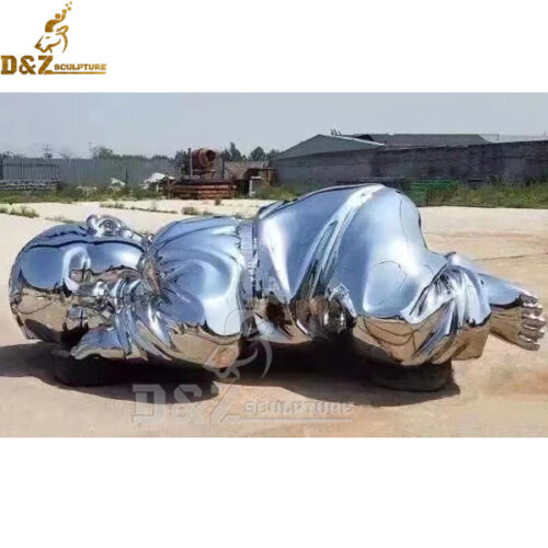 stainless steel abstract human figure metal sculpture for decoration DZM 1105