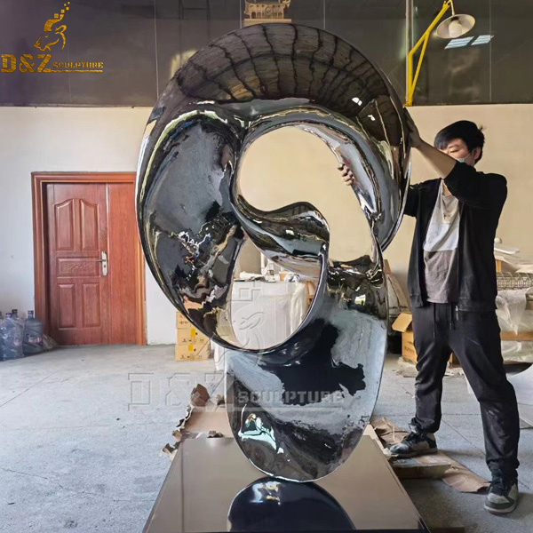 Miroir extérieur d'acier inoxydable de sculpture en art en métal
