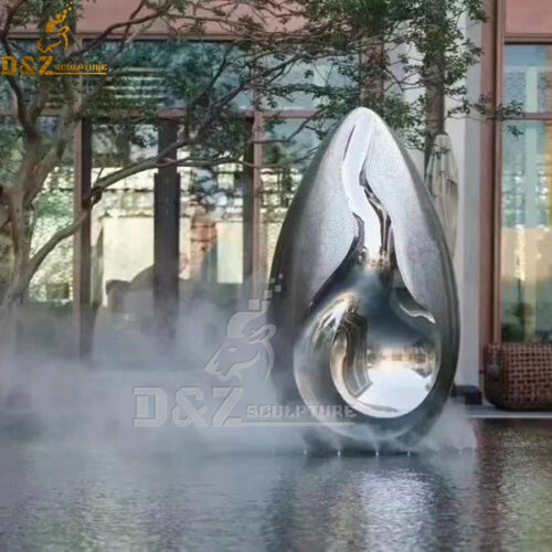 stainless steel sphere sculpture garden metal outdoor lagre sculpture DZM 1093