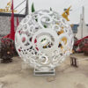 stainless steel sculpture modern hollow out metal sphere garden sculpture DZM 1133 - Image 6