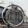 stainless steel art abstract circle sculpture for garden decoration DZM 1142