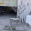 stainless steel life size deer sculpture for garden decoration DZM 1116 - Image 3