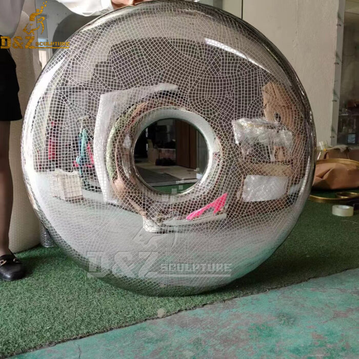 stainless steel plated color circle 3d wall art sculptures for home decoration DZM 1131 - Image 4