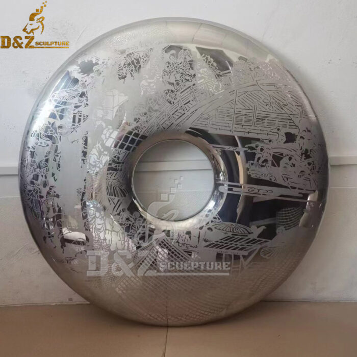 stainless steel plated color circle 3d wall art sculptures for home decoration DZM 1131 - Image 5