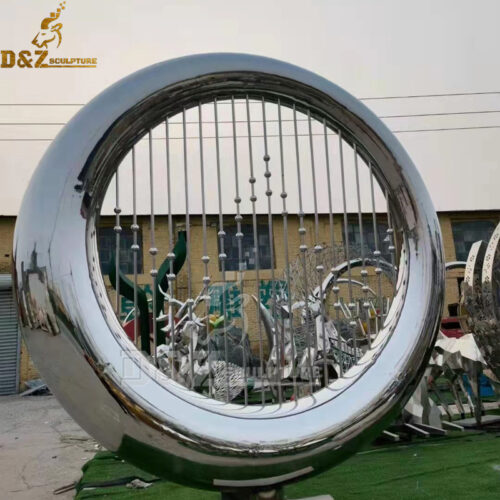 stainless steel sculpture art circle sculpture for garden sculpture DZM 1125 (1)