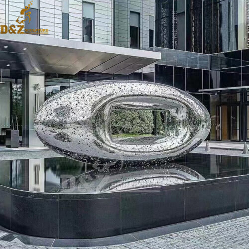 stainless steel sculpture metal sphere garden large sculpture for sale DZM 1117