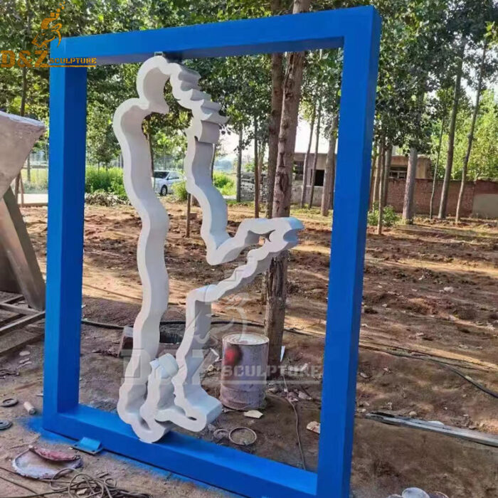 stainless steel sculpture metal wall sculpture figure sculpture for home DZM 1114