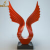 angel wing sculpture on stand stainless steel mirror wing for park DZM 1161 - Image 3