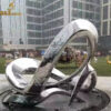 metal art stainless steel mirror finishing metal water fountain sculpture fountain DZM 1159 - Image 3