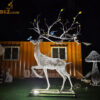 stainless steel modern metal deer sculpture life size sculpture for sale DZM 1163 - Image 3