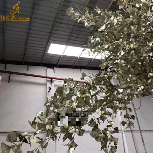 stainless steel sculpture art modern sculpture metal tree gold sculpture DZM 1171