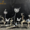stainless steel art design a set of deer sculpture abstract for sale DZM 1186 - Image 4