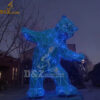 stainless steel sculpture art germetric bear animal sculpture for garden DZM 1179