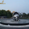 stainless steel sculpture art modern metal sphere abstract sculpture for sale DZM 1185