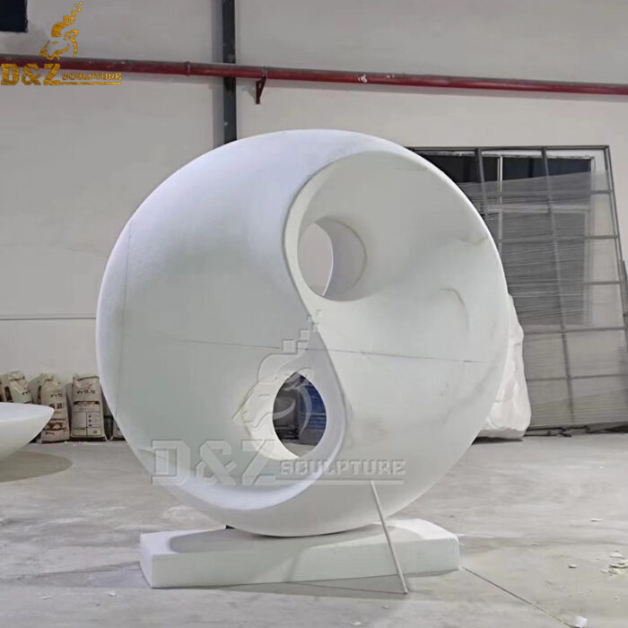 stainless steel sculpture art modern metal sphere abstract sculpture for sale DZM 1185 - Image 3